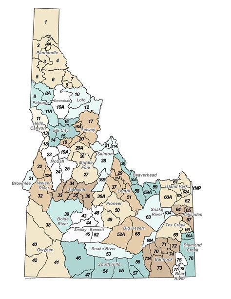 Area Size 1,584,441 acres. . Hunting units in idaho map